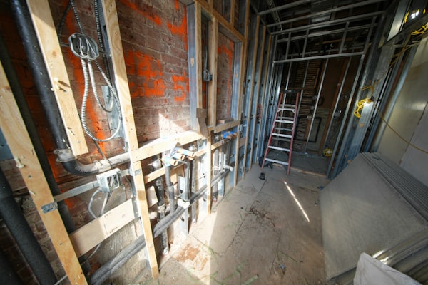 Residential plumbing pipe installation and rough-in work